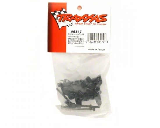 Traxxas Shock mounts (front rear)/ wire clip (1)/ chassis wire clips (4)/ 3x32mm CS (4)/ 3x6mm BCS (1) &mdash; image 3 of 3