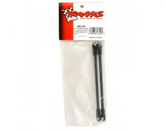 Traxxas Push rod (steel) (assembled with rod ends) (2) (black) (use with 5359 progressive 3 rockers) &mdash; image 3 of 3