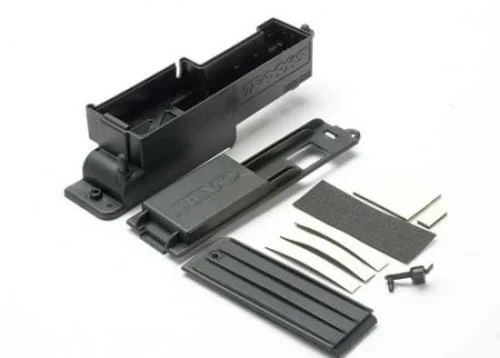 Traxxas Electronics box right/ box cover/ charge jack plug (rubber)/ foam padding and adhesive — image 2 of 3