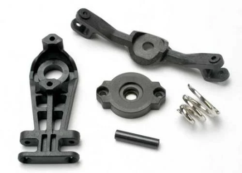 Traxxas Steering arm (upper lower)/ servo saver/ servo saver spring/ steering arm shaft — image 2 of 3
