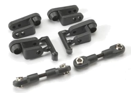 Traxxas Servo horns steering long (2) short (2)/ linkage steering (3x20mm turnbuckle) (2)/ rod ends (short) (4)/ hollow balls (4) — image 2 of 3