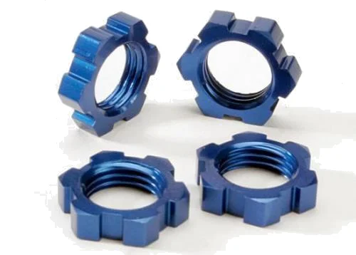 Traxxas Wheel nuts splined 17mm (blue-anodized) (4) — image 2 of 3