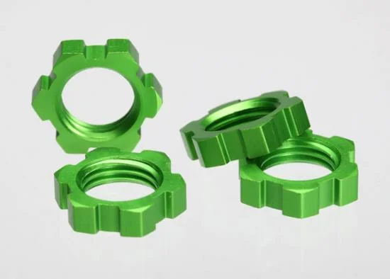 Traxxas Wheel nuts splined 17mm (green-anodized) (4) — image 2 of 2