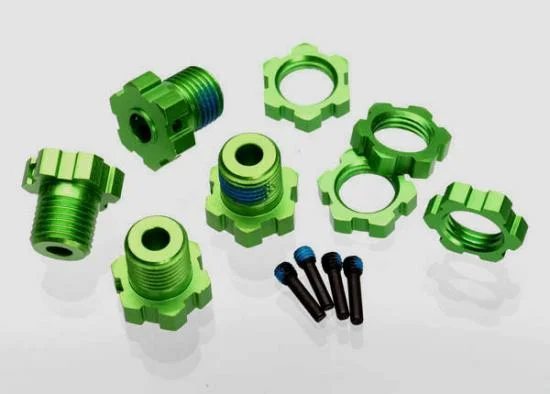 Traxxas Green-anodized Aluminium 17mm splined wheel hubs and hex nuts — image 2 of 3