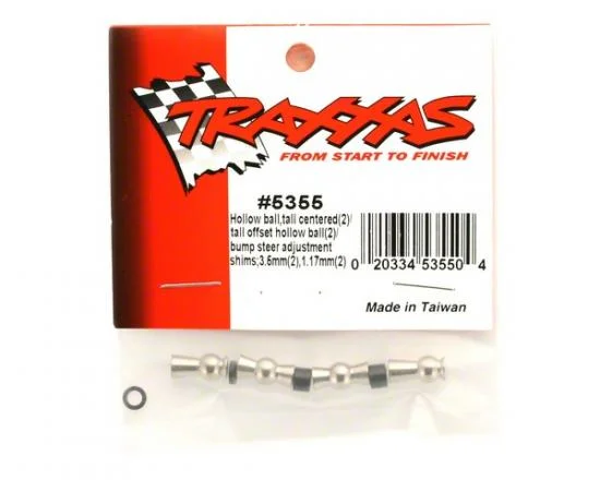 Traxxas Hollow ball tall centered (2)/ tall offset hollow ball (2)/ bump steer adjustment shims 3.5mm (2) 1.17mm (2) — image 3 of 3