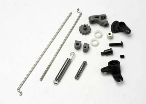 Traxxas Linkage set throttle brake Revo-Slayer (includes servo horns rod guides brake spring brake adjustment dial brake lever rods (wires) bellcrank throttle return spring hardware) &mdash; image 2 of 3