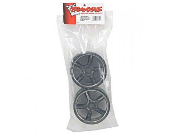 Traxxas Gemini 3.8 Wheels (black chrome) (2) (use with 17mm splined wheel hubs nuts part 5353X) — image 3 of 3