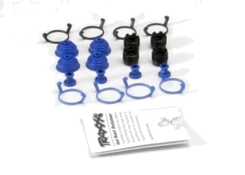 Traxxas Pivot ball caps (4)/ dust boots rubber (4)/ dust plugs rubber (4)/ dust boot retainers black (4) blue (4) — image 2 of 3