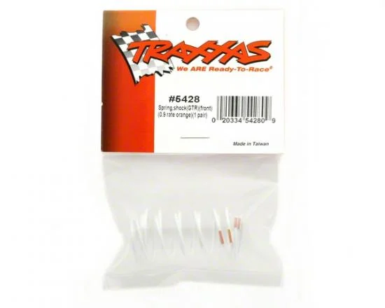 Traxxas Spring Shock (white) (GTR) (front) (0.9 rate orange) (1 pair) — image 2 of 2