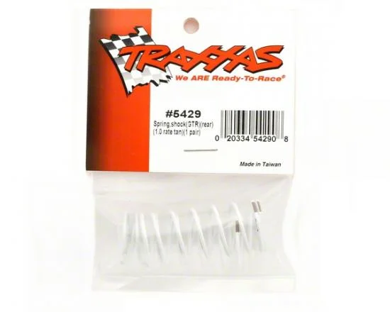 Traxxas Spring Shock (white) (GTR) (rear) (1.0 rate tan) (1 pair) &mdash; image 3 of 3