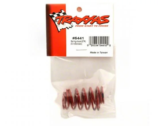 Traxxas Spring Shock (red) (GTR) (4.4 rate black) (1 pair) &mdash; image 2 of 2