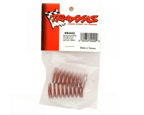 Traxxas Spring Shock (red) (GTR) (4.9 rate silver) (1 pair) &mdash; image 3 of 3