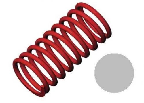 Traxxas Spring Shock (red) (GTR) (4.9 rate silver) (1 pair) &mdash; image 2 of 3