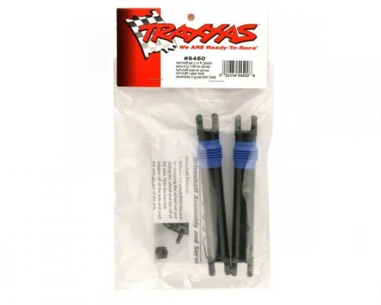 Traxxas Half shaft set left or right (plastic parts only) (internal splined half shaft/ external splined half shaft/ rubber boot) (assembled with glued boot) (2 assemblies) — image 2 of 2