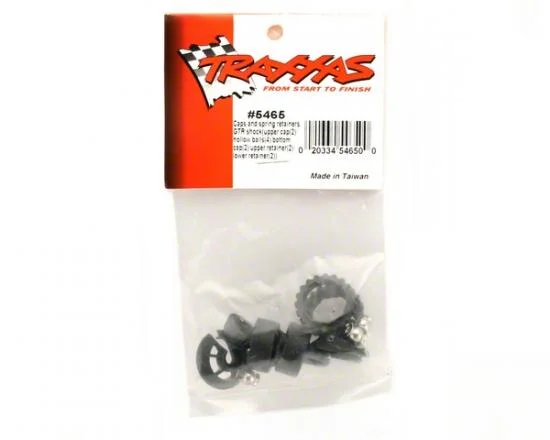 Traxxas Caps and spring retainers GTR Shock (upper cap (2)/ hollow balls (2)/ bottom cap (2)/ upper retainer (2)/ lower retainer (2) &mdash; image 3 of 3