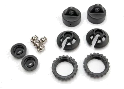 Traxxas Caps and spring retainers GTR Shock (upper cap (2)/ hollow balls (2)/ bottom cap (2)/ upper retainer (2)/ lower retainer (2) &mdash; image 2 of 3