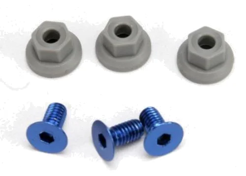 Traxxas Wing mounting hardware (4x8mmCCS (Aluminium)(3)/ 4x7mm flanged NL (3) — image 2 of 3