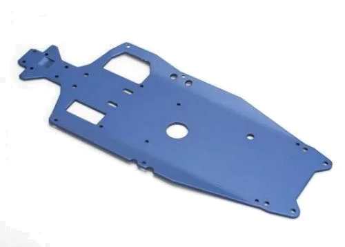 Traxxas Chassis 6061-T6 Aluminium (3mm) (anodized blue)/ adhesive foam pad (1) &mdash; image 2 of 3
