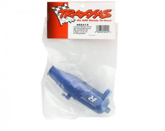 Traxxas Tuned pipe Resonator R.O.A.R. legal blue-anodized (Aluminium single chamber) (fits Jato N. Rustler N. 4-Tec with TRX Racing Engines) — image 3 of 3