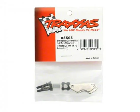 Traxxas Brake pads (2)/ brake disc hub/ 3X15 CS (partially threaded) (2)/2mm pin (1)/ 4mm e-clip (1) — image 3 of 3