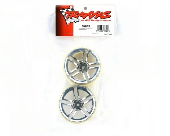Traxxas Twin-Spoke 2.8 Wheels (chrome) (nitro rear/ electric front) (2) &mdash; image 3 of 3