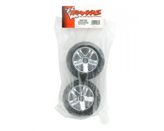 Traxxas Anaconda Tyres Pre Glued On All Star Chrome Wheels - 12mm Hex (Nitro Rear/Elec Front) — image 3 of 3