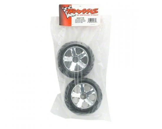Traxxas Anaconda Tyres Pre Glued On All Star Chrome Wheels - Bearing Fit &mdash; image 3 of 3