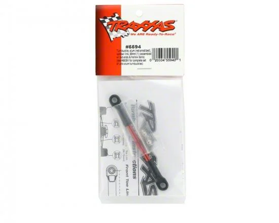 Traxxas Turnbuckle Aluminium (red-anodized) camber link 58mm (1) (assembled with rod ends and hollow balls) (see part 5539X for complete set of Jato Aluminium turnbuckles) — image 3 of 3