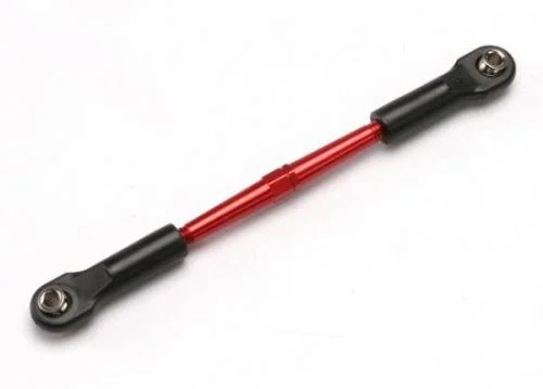 Traxxas Turnbuckle Aluminium (red-anodized) front toe link 61mm (1) (assembled with rod ends and hollow balls) (see part 5539X for complete set of Jato Aluminium turnbuckles) &mdash; image 2 of 3