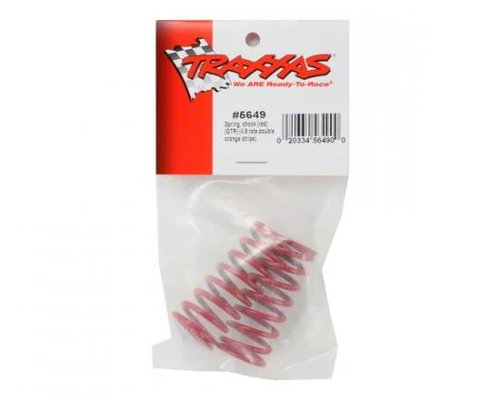 Traxxas Spring Shock (red) (long) (GTR) (5.4 rate double orange stripe) (1 pair) — image 3 of 3