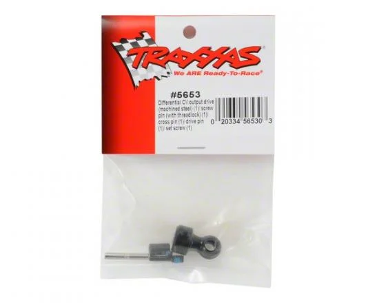 Traxxas Differential CV output drive (machined steel) (1)/ screw pin (with threadlock) (1)/ cross pin (1)/ drive pin (1) — image 3 of 3