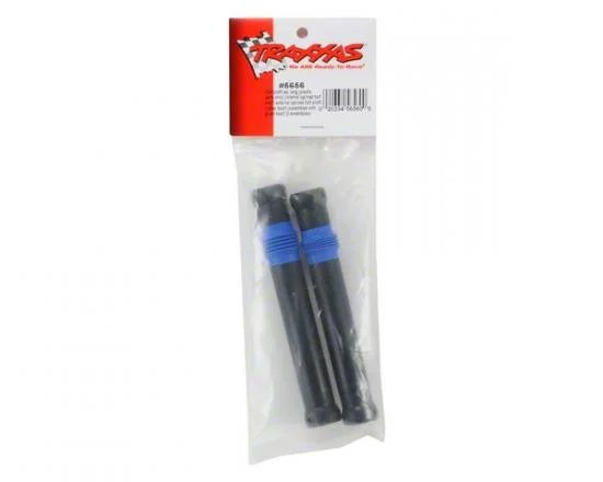 Traxxas Half shaft set long (plastic parts only) (internal splined half shaft/ external splined half shaft/ rubber boot) (assembled with glued boot) (2 assemblies) &mdash; image 3 of 3