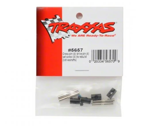 Traxxas Cross pin (4)/ drive pin (4)/ set screw (4) (to rebuild 2 driveshafts) — image 2 of 2