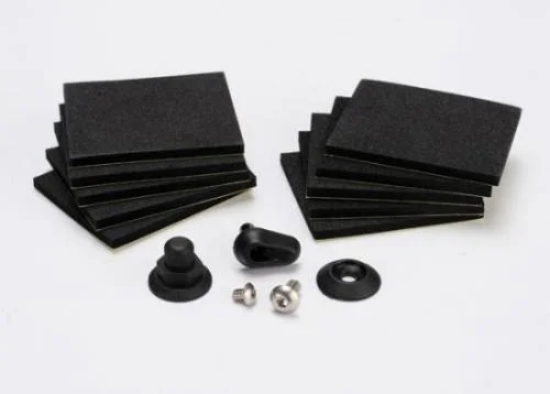 Traxxas Hatch post/hull water outlet/foam pads (10)/ washer (1)/ 4x8mm BCS stainless steel/ 3x4mm BCS stainless steel &mdash; image 2 of 3