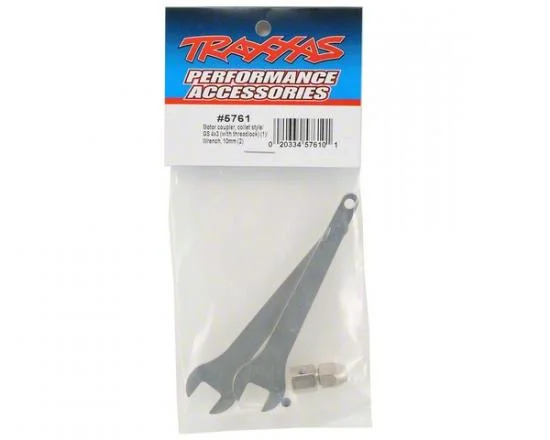 Traxxas Motor coupler collet style/ GS 4x3 SS (with threadlock) (1)/ wrench 10mm (2) &mdash; image 3 of 3
