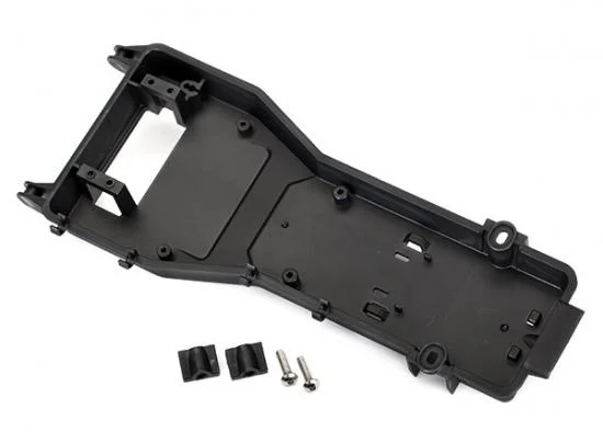 Traxxas Radio tray/ radio tray retainer (2)/ 4x16mm BCS (stainless) (2) — image 2 of 2