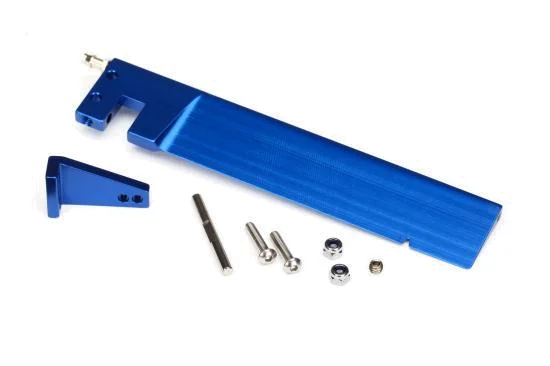 Traxxas Rudder (127.5 mm)/ rudder arm/ hinge pin/ 3x15mm BCS (stainless) (2)/ NL 3.0 (2)/ 4x3mm BCS (stainless with threadlock) (1) &mdash; image 2 of 2