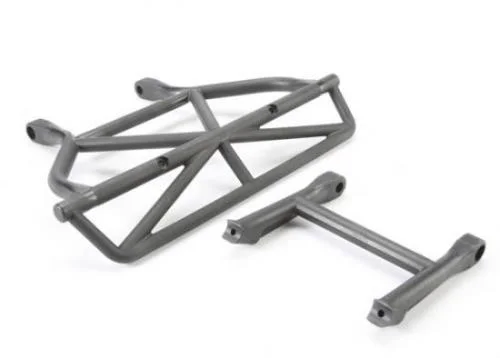 Traxxas Bumper rear/ bumper mount rear (black) &mdash; image 2 of 3