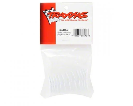 Traxxas Springs front (white) (progressive rate) (2) — image 2 of 2