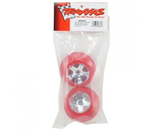 Traxxas Wheels SCT chrome red beadlock style dual profile (2.2 outer 3.0 inner) (4WD front/rear 2WD rear only) (2) — image 3 of 3