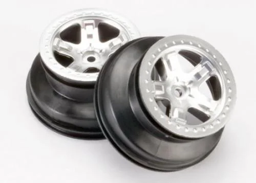 Traxxas Short Course Chrome SCT Wheels - Chrome Beadlock - 12mm Hex (2) — image 2 of 3