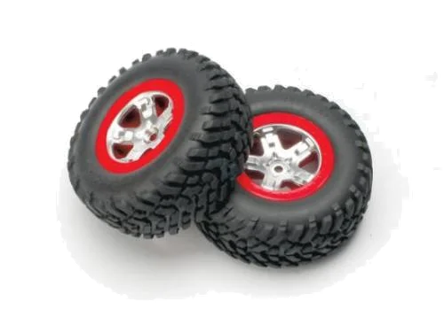 Traxxas SCT Short Course Tyres on SCT Chrome/Red Wheels - 12mm Hex (2) — image 2 of 3