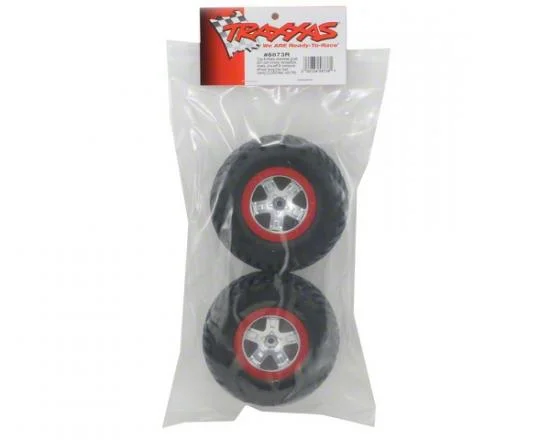 Traxxas SCT Soft Short Course Tyres on SCT Chrome/Red Wheels - 12mm Hex (2) — image 3 of 3