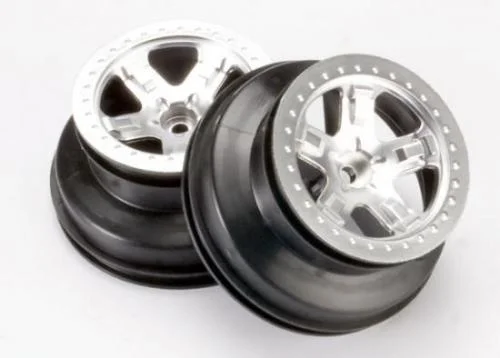Traxxas Short Course Chrome SCT Wheels - Chrome Beadlock - 12mm Hex (2) (2WD Front) — image 2 of 3