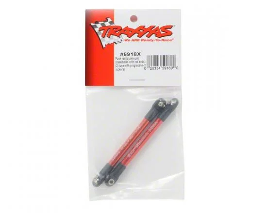 Traxxas Red-anodized Aluminium push rod (assembled with rod ends) (2) (use with progressive-2 rockers) &mdash; image 3 of 3
