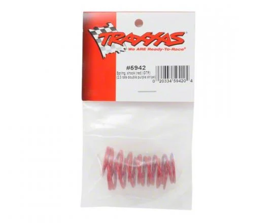 Traxxas Spring Shock (red) (GTR) (2.3 rate double purple stripe) (1 pair) — image 2 of 2