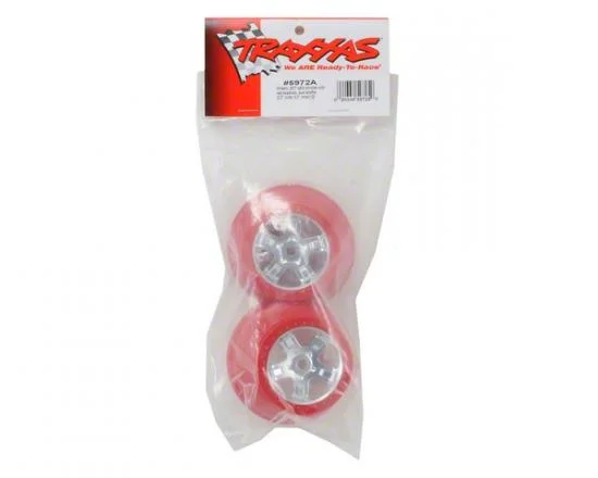 Traxxas SCT Short Course 2.2/3.0 Chrome Wheels - Red Beadlock - 14mm Hex (2) — image 3 of 3