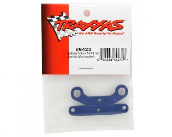 Traxxas Bulkhead tie bars front rear Aluminium (blue-anodized) — image 3 of 3