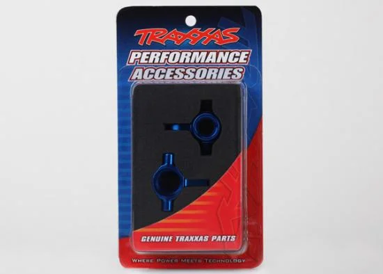 Traxxas Steering blocks 6061-T6 Aluminium left right (blue-anodized) &mdash; image 2 of 3