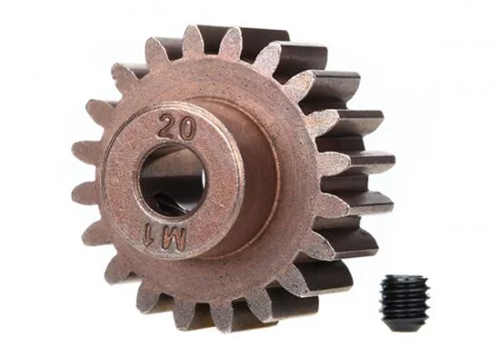 Traxxas Hardened Pinion Gear - 20T - 1 Mod Pitch - 5mm Bore (Compatible with steel spur gears) — image 2 of 2